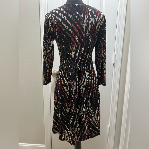 Animal Print 3/4 Sleeve Dress Size Small - Picture 2 of 5